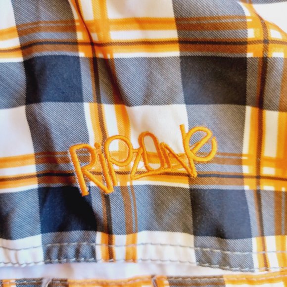 NEW! Ripzone Boy's M Swim Trunks Orange /Grey Combo (3752) - Picture 4 of 11